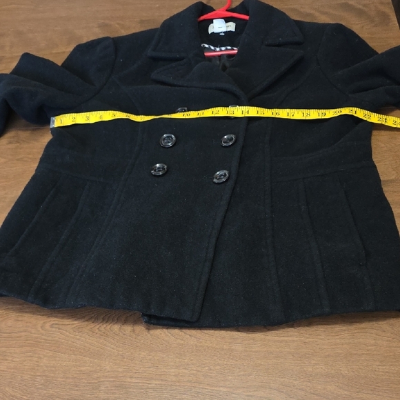 ST. John's Bay Women's Black Double-Breasted Coat Size X-Large Wool, Cashmere. - Picture 9 of 14
